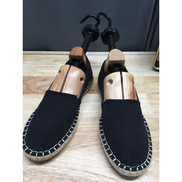 BP. Espadrilles Women's 8.5M Black Canvas Slip-On Low Top Round Toe Comfort - Picture 1 of 7
